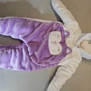 Koala Baby Cream/purple Baby  Outdoor Onesy